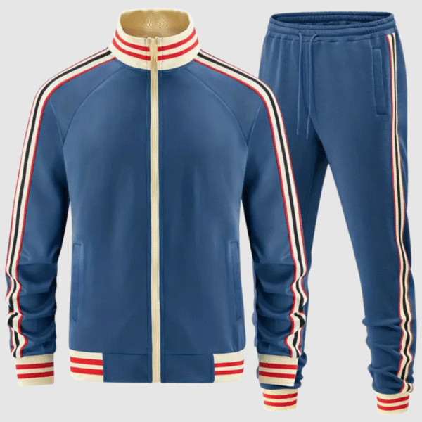 Ensemble survêtement et pantalon de sport rayé pour hommes – Image 7