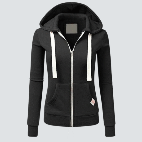 Angela - Sweat à capuche en laine avec cordon de serrage et zip – Image 4