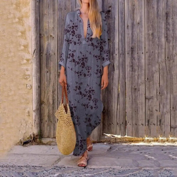 Clara - Robe en coton et lin – Image 3
