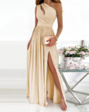 Daphne - Robe Maxi Élégante à Épaule Unique