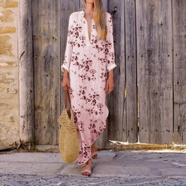 Clara - Robe en coton et lin – Image 4