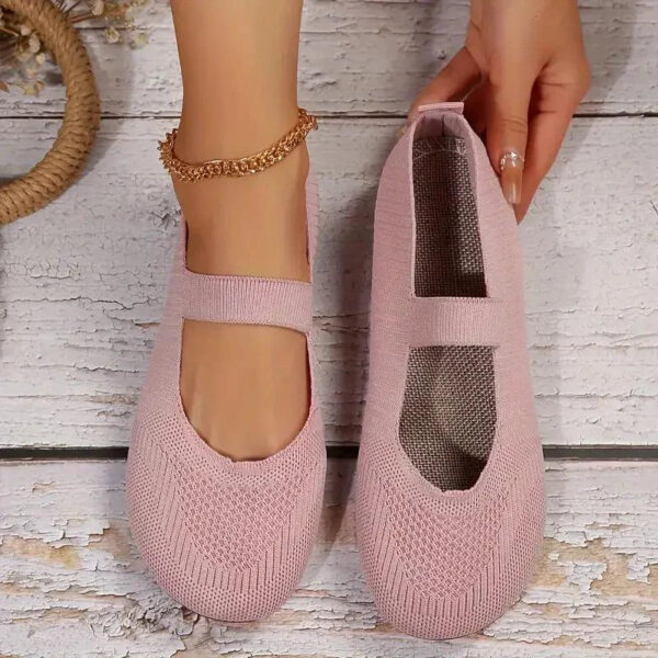 Elva - Chaussures plates tissées respirantes pour femmes – Image 6