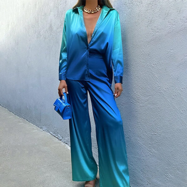 Dorothea - Ensemble chemise ample et pantalon dégradé – Image 2