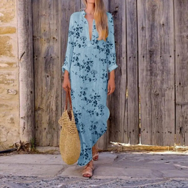 Clara - Robe en coton et lin – Image 5
