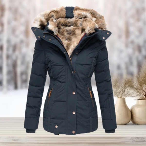 Eulalia - Manteau d'Hiver Luxueux avec Fourrure et Capuche – Image 3