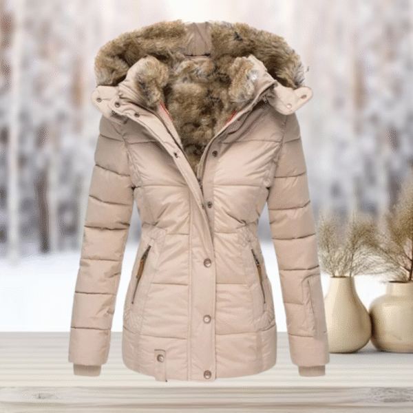 Eulalia - Manteau d'Hiver Luxueux avec Fourrure et Capuche – Image 2