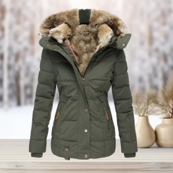 Eulalia - Manteau d'Hiver Luxueux avec Fourrure et Capuche – Image 5