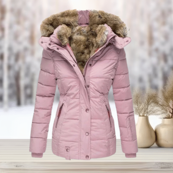 Eulalia - Manteau d'Hiver Luxueux avec Fourrure et Capuche – Image 6