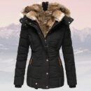 Eliza - Veste d'hiver chaude avec col et capuche en fourrure pour femmes