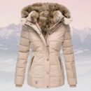 Eliza - Veste d'hiver chaude avec col et capuche en fourrure pour femmes