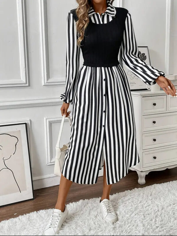 Julianne - Robe rayée à blocs de couleurs pour femme – Image 2