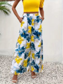 Clarice - Pantalon large à motif floral pour femme