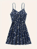 Ardelia - Robe à bretelles spaghetti et col en V à imprimé floral pour femme