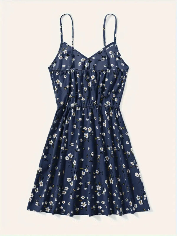Ardelia - Robe à bretelles spaghetti et col en V à imprimé floral pour femme – Image 6