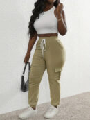 Emilia - Pantalon cargo pour femme avec cordon de serrage