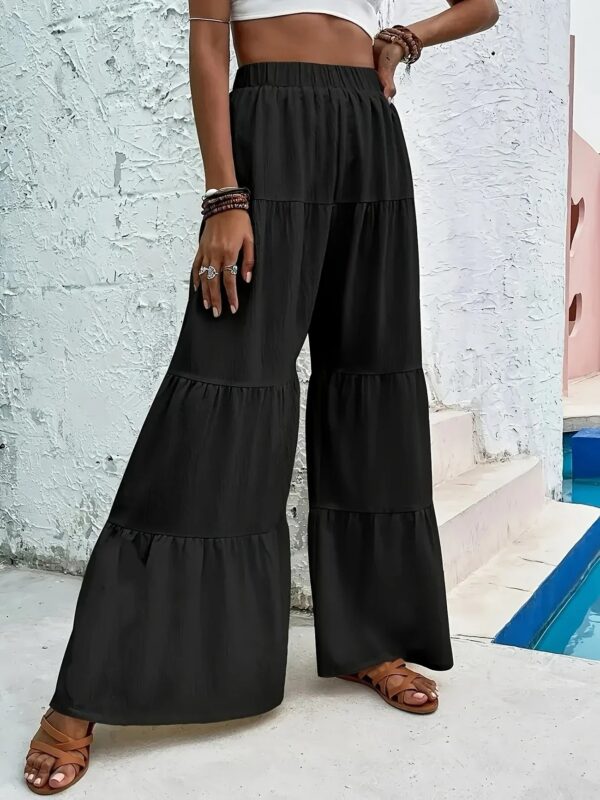Ardella - Pantalon large à ourlet volant pour femmes – Image 2