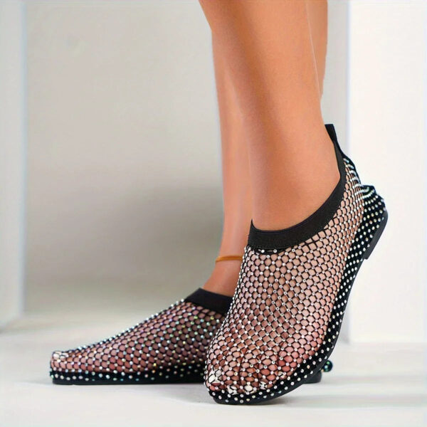 Cleo - Chaussures plates avec décoration en strass pour femmes – Image 6