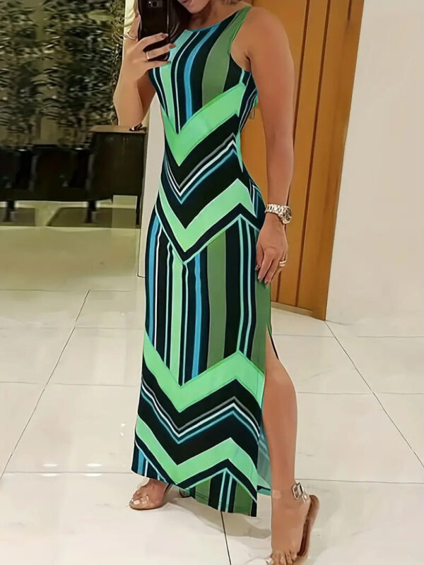 Janet - Robe longue sans manches avec fente latérale – Image 5