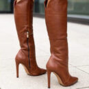 Abbie - Bottes hautes en daim et cuir