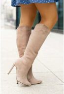Abbie - Bottes hautes en daim et cuir