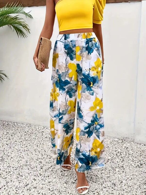Clarice - Pantalon large à motif floral pour femme – Image 5