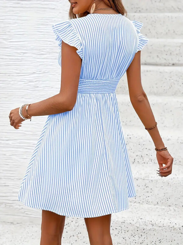 Antoinette - Robe rayée à taille froncée – Image 3