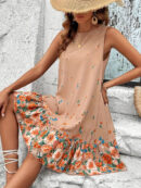 Barbara - Robe sans manches à imprimé floral pour femme