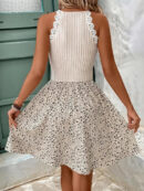 Glorietta - Robe sans manches à imprimé floral et bordure en dentelle