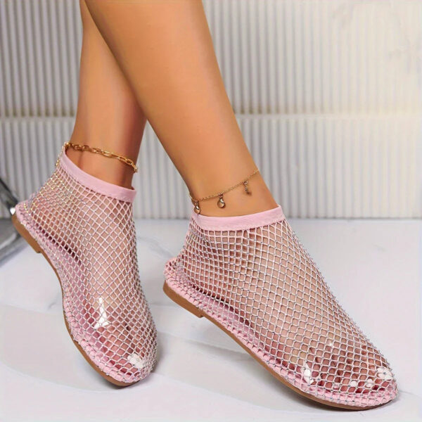 Cleo - Chaussures plates avec décoration en strass pour femmes – Image 2
