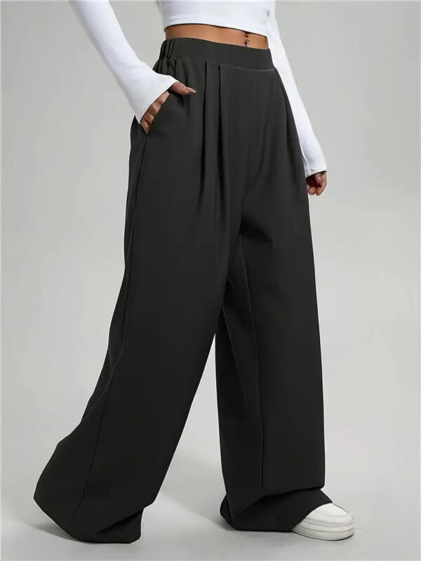 Esther - Pantalon large taille haute pour femme – Image 4