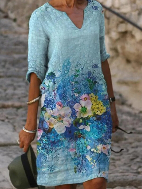 Dahlia - Robe A-line imprimée – Image 3