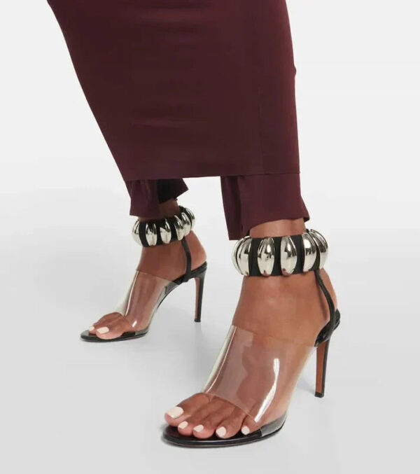 Jennie - Sandales à talons hauts transparentes avec perles pour femmes