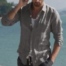 Chemise vintage en lin uni à col rabattu – Jam