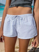 Helena - Short rayé taille basse avec cordon de serrage
