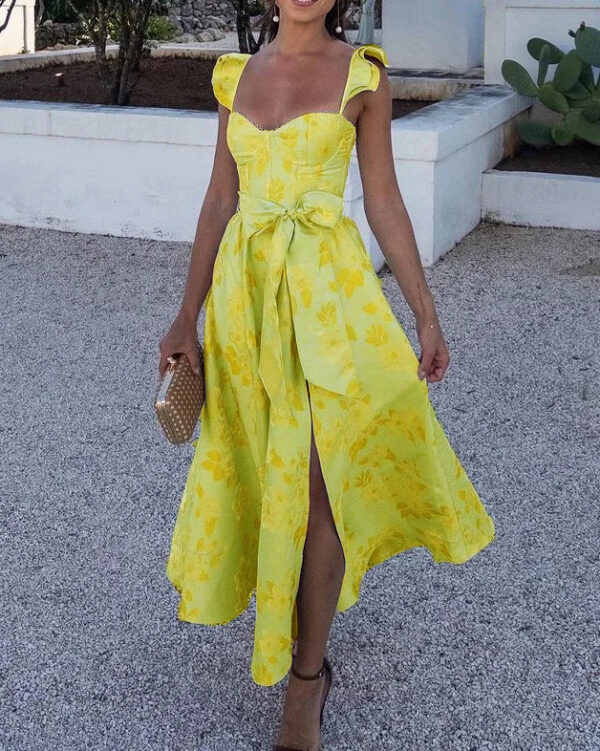 Amelia - Robe imprimée à manches papillon
