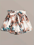 Carra - Short en coton taille haute avec bordure à volants