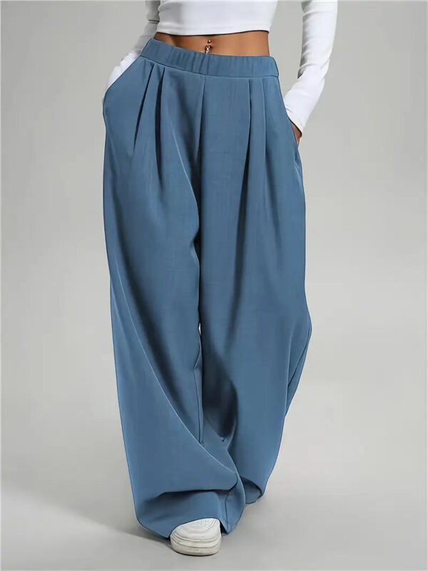 Esther - Pantalon large taille haute pour femme – Image 6