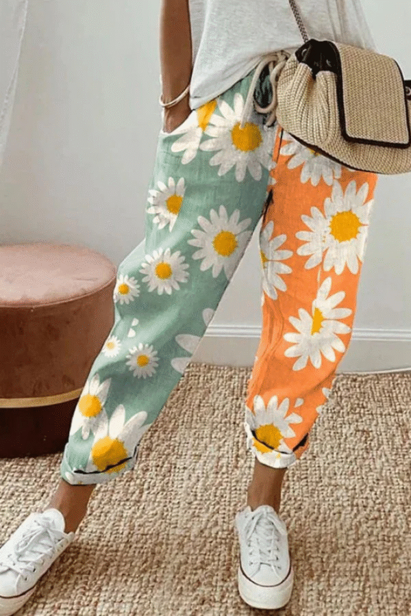 Airish - Pantalon décontracté à poches boutonnées et imprimé unique – Image 6