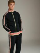 Ensemble survêtement et pantalon de sport rayé pour hommes