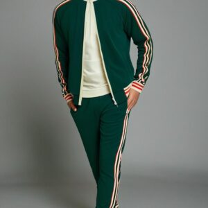 Ensemble survêtement et pantalon de sport rayé pour hommes