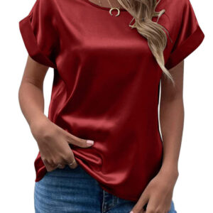 Emmy | Chemisier t-shirt en satin