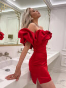 Madison | Robe satin volants