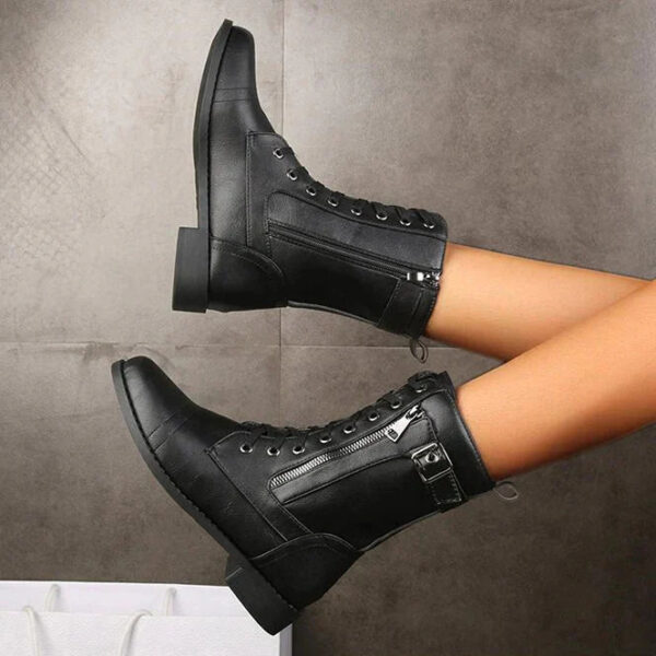 Isolde - Bottes à lacets à moyen terme – Image 6