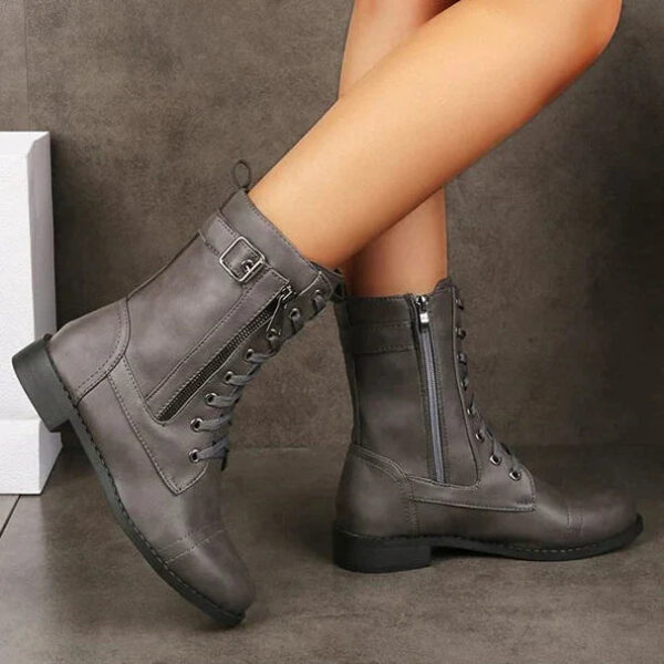 Isolde - Bottes à lacets à moyen terme – Image 3