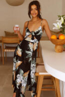 Lillian - Robe longue imprimée sans manches pour femme