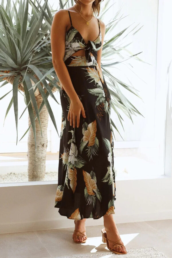 Lillian - Robe longue imprimée sans manches pour femme – Image 5