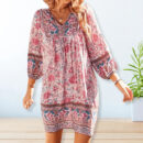 Araminta - Robe bohème à imprimé et coupe fluide pour femme