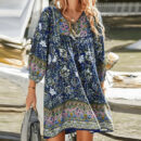Araminta - Robe bohème à imprimé et coupe fluide pour femme