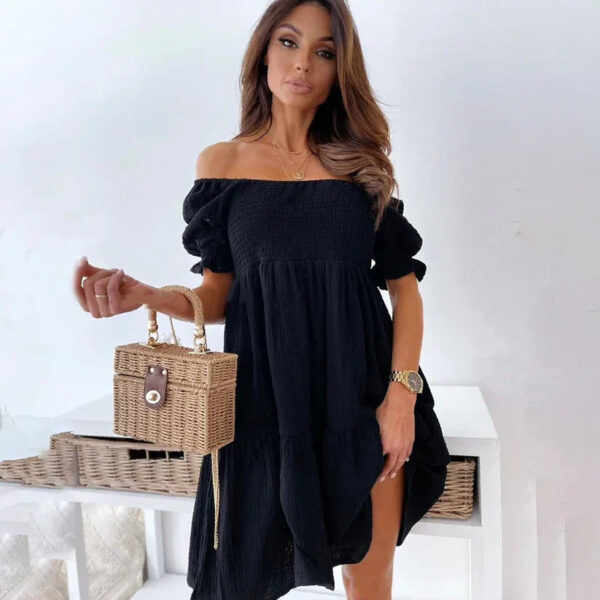Frona - Robe chic et élégante à épaules découvertes pour femmes