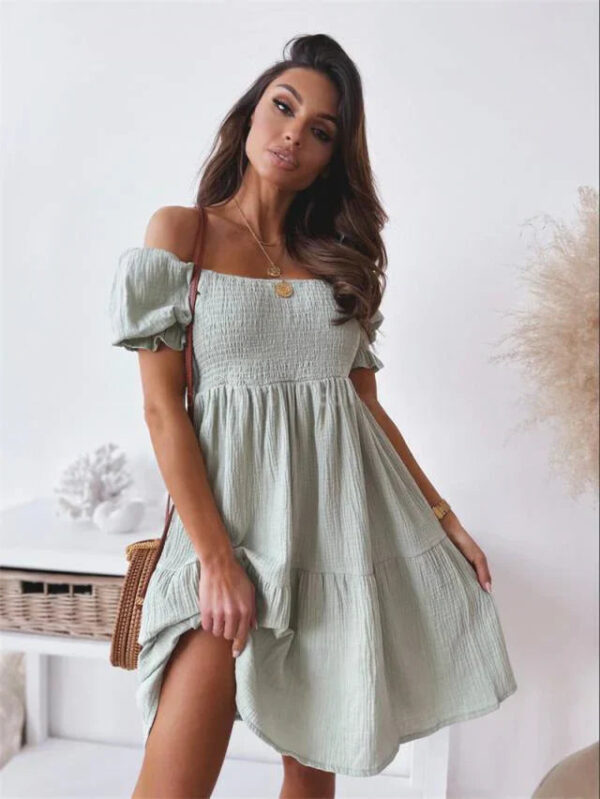 Frona - Robe chic et élégante à épaules découvertes pour femmes – Image 4